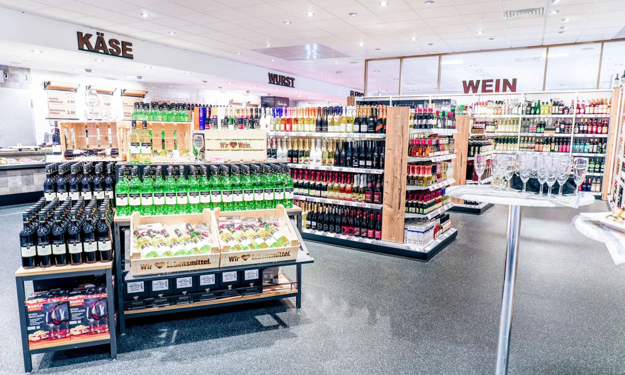 Getränkeabteilung im Kempermarkt