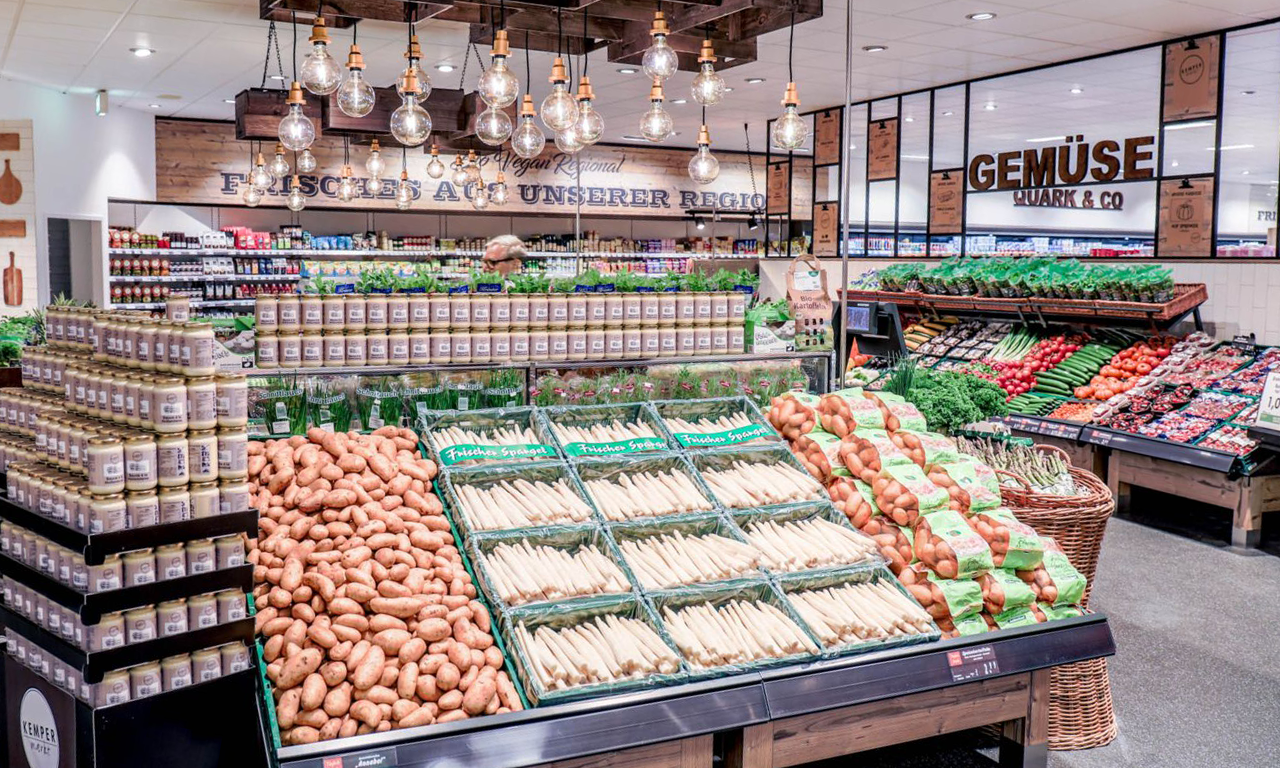 Spargel und Kartoffeln im Kempermarkt